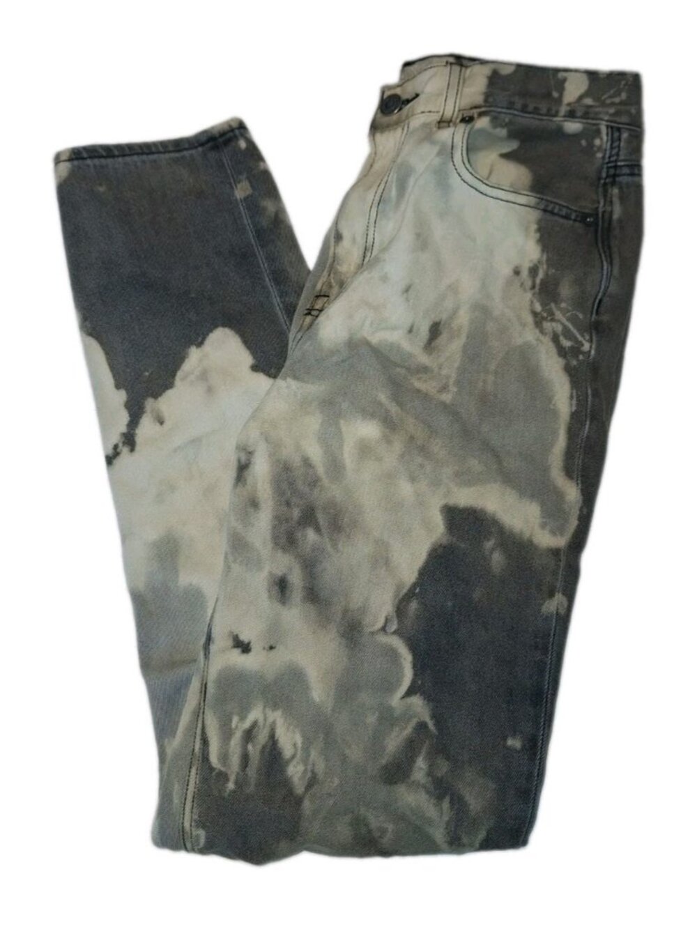 American Eagle Womens  Brown Size 4 Long Mom Jeans 26x32 Custom Bleached